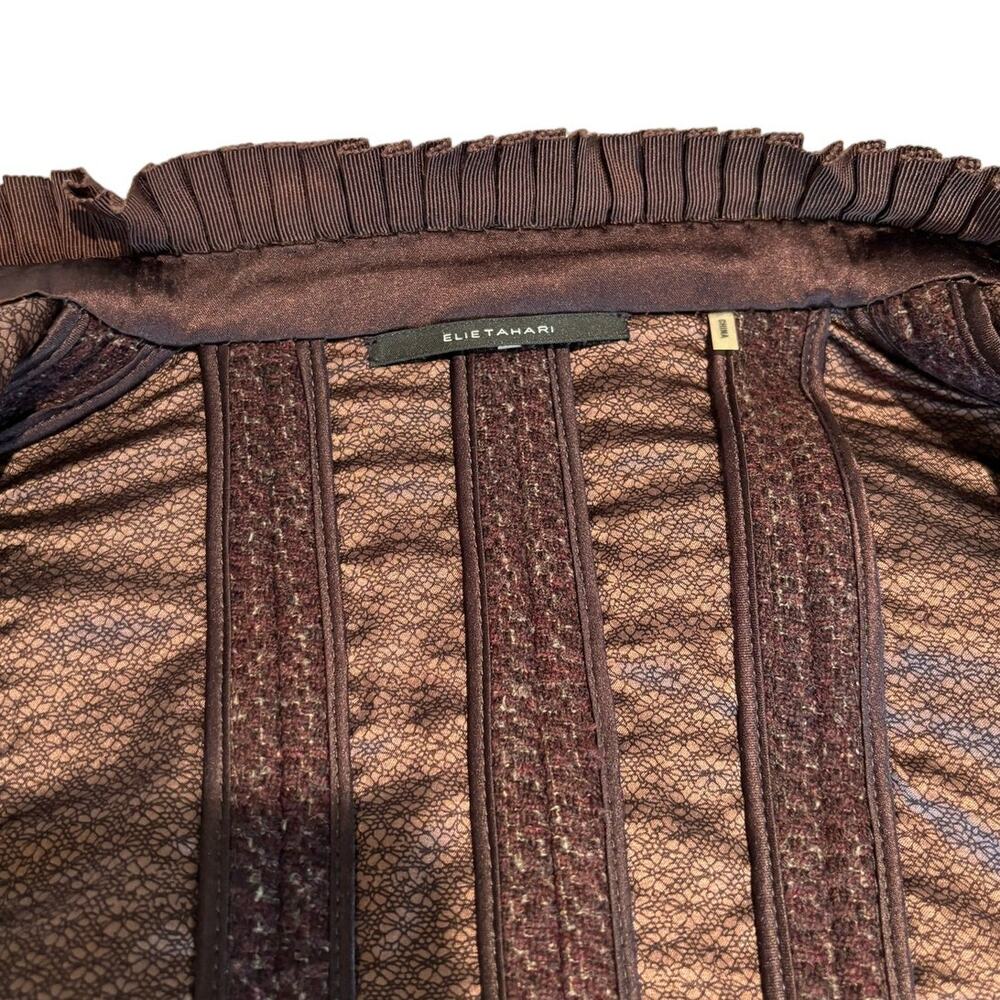 Elie Tahari Reversible Virgin Wool Cashmere Elderberry BRUNA Jacket Sm. - Picture 3 of 8